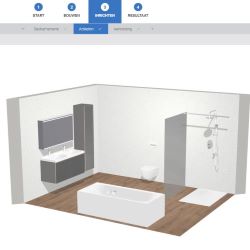 Sjieke badkamer 3D-ontwerp
