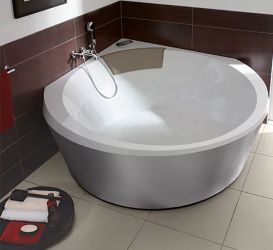 Hoekbad, halfronde jacuzzi