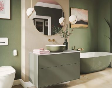 Kleuren in de badkamer - natuurlijk groen
