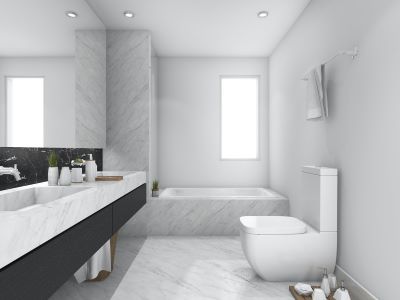 Schimmelvrij plafond witte badkamer