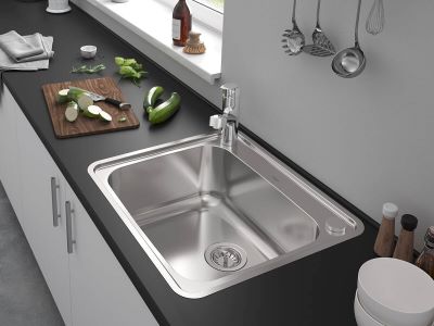 Moderne keukenspoelbak roestvrij staal