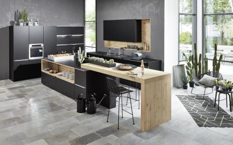 Keukeneiland met bar gedeelte