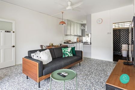 Terrazzo tegels terug van weggeweest