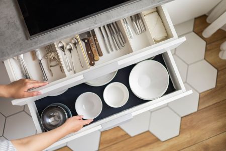 Keuken organiseren ingedeelde keukenlade