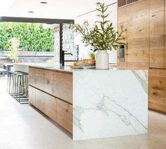 Elegante marmeren keukenvloer