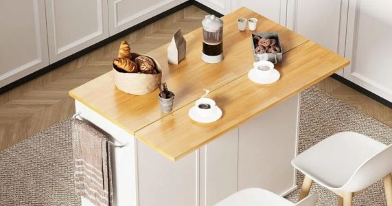 Kleine keuken ideeën keukeneiland inklapbaar