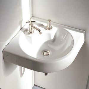 Hoekwastafel wandbevestiging