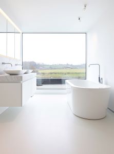 Gietvloer in de badkamer